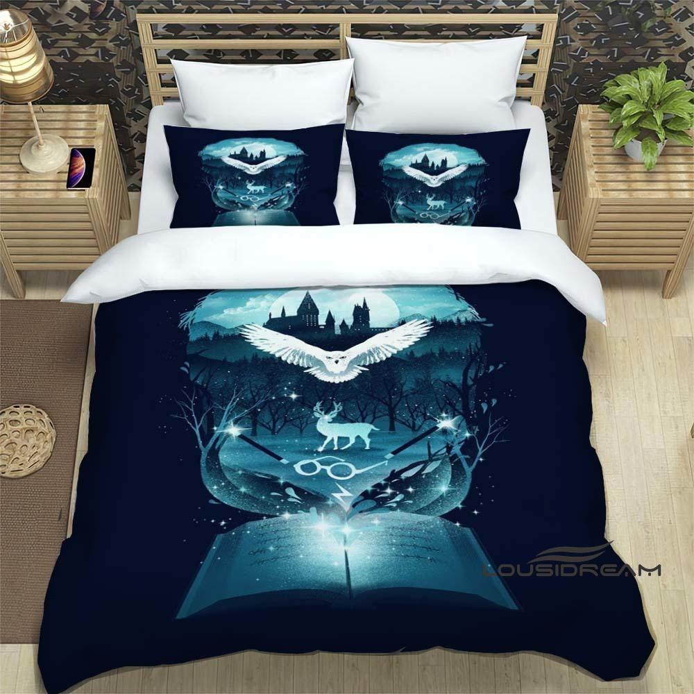 Cute Cartoon Owl Bedding Set (Duvet Cover & Pillowcases) — Perfect for Boys' and Girls' BedroomsCustomizable