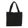 Solid Color Cloud Handbag Down Cotton Puffer Underarm Bag Simple Padded Tote Bag  Girls