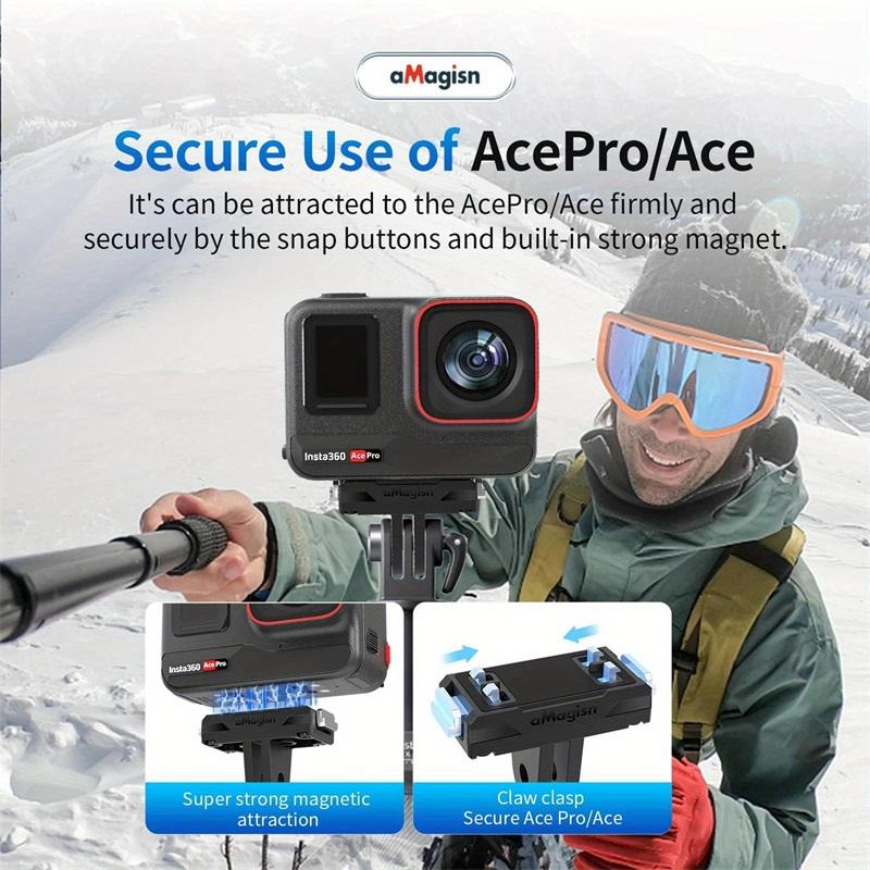Insta360 AcePro/2/Ace Magnetic Quick Release Mount - Portable, Durable Plastic Bracket for Tripod & Selfie Stick Accessories