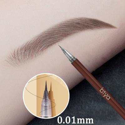 1 stuks Waterdichte Vloeibare Wenkbrauw Gemakkelijk In te Kleuren Zweetbestendige Wenkbrauwpen 0.01MM Ultra Dunne Punt Eyeliner Pen Oogmake-up Cosmetica