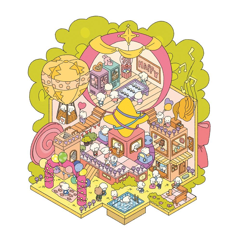 

Набор наклеек для создания миниатюрной сцены, 3D стереоскопический эффект, декоративный коллаж, наклейка, подарок Entertainment Castle