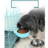 Crate Dog Bowl Removable Stainless Steel Pet Kennel Cage Hanging Food Bowls & Water Feeder for Puppy, Cat, Rabbit ,Small Animals