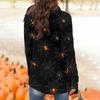 Women's Halloween Print Long Sleeve Front Cardigan Printed Top Lightweight Jacket