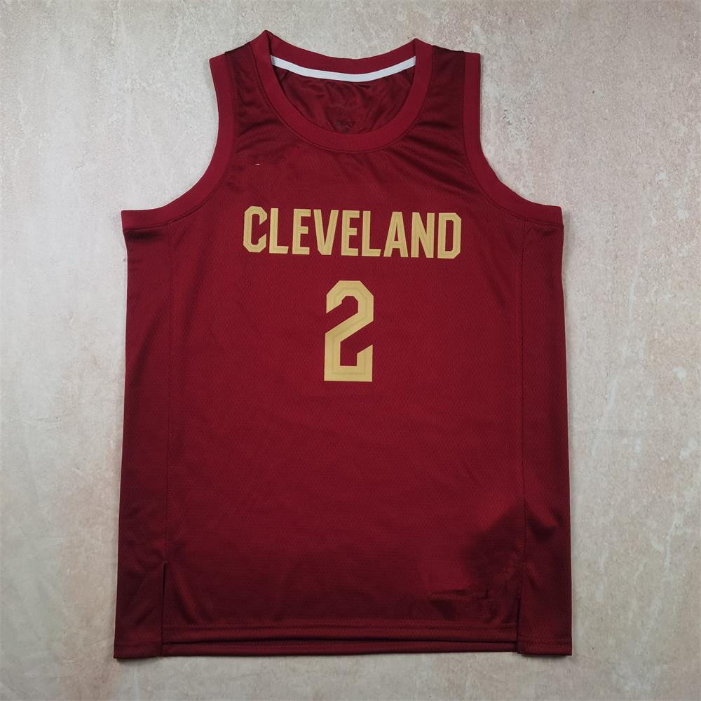 Cavaliers Basketball Jersey: Red #45 Mitchell, #10 Garland, #4 Mobley, Heat-Pressed James, Irving, Allen Edition