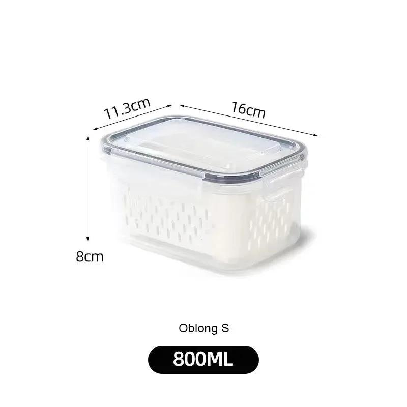 

Ящик для хранения холодильника, органайзер для холодильника, коробки для свежих овощей и фруктов, сливная корзина, контейнеры для хранения, кладовая, кухонный органайзер