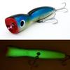 185mm 90g Handmade GT Trolling Lure with Heavy Duty VMC Hooks Topwater Surface Floating Wood Bait Wooden Popper Lure