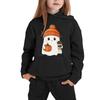 Kids Hoodie Sweatshirt Halloween Ghost Print Pullover Long Sleeve Hooded Top for Boys Girls Soft Comfortable Casual Wear