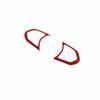 Fit For BMW 3 4 Series GT 2013- Steering Wheel Strip ABS Red 2PCS Cover Trim