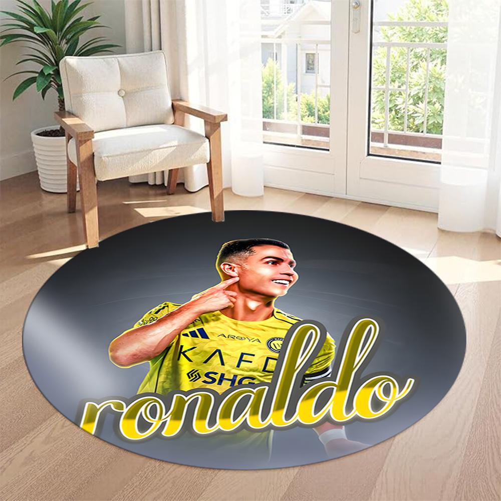 Ronaldo's Round Floor Rug Suitable for Bedrooms Hallway Kitchen Game Room Antislip Round Carpet Office home decor
