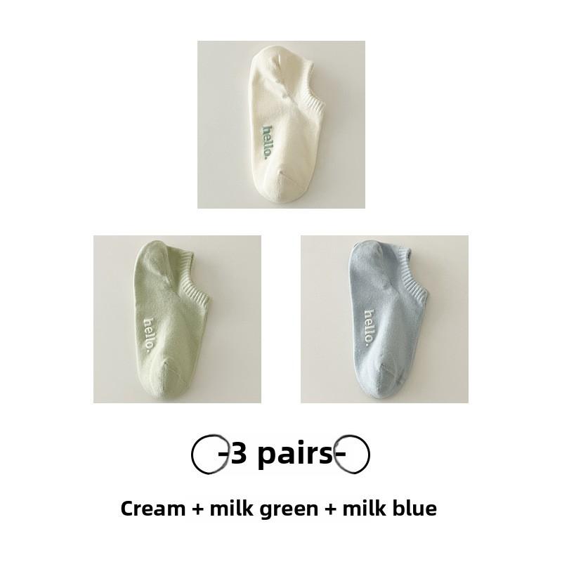 3 Paar Damen Sommer Dünne Atmungsaktive Schweißabsorbierende Alles Passend Unsichtbare Socken