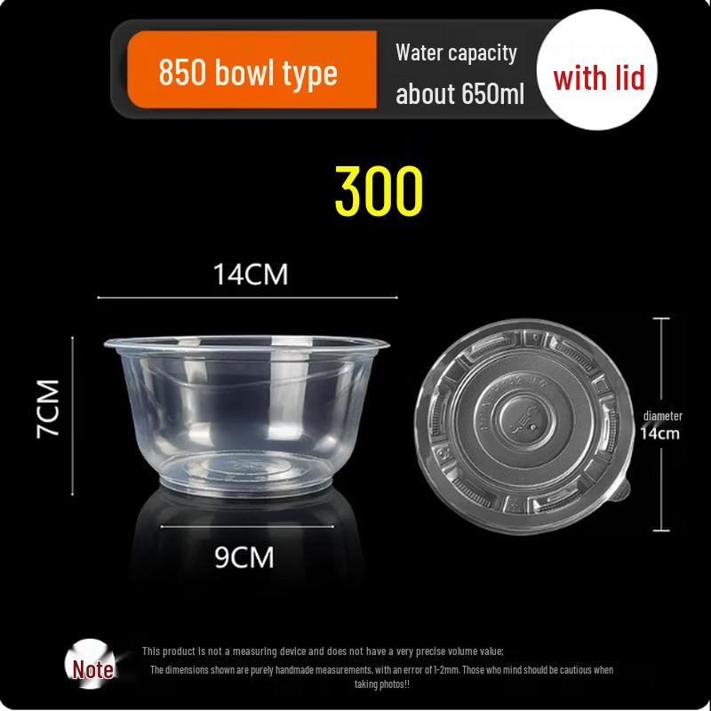 Xingduo Thickened Disposable Round Plastic Bowls with Lids