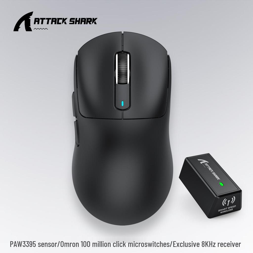 Attack Shark X3PRO Lightweight Esports Gaming Mouse - PAW3395, Three-Mode Wireless, 8K Resolution