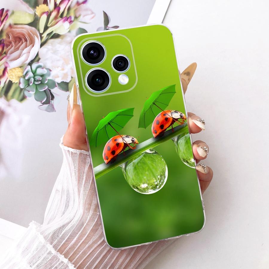 Case For OPPO Reno15 15F Protective Case For OPPO Reno15 F CPH2801 Reno 15  5G Capa Flower Soft Silicon TPU Phone Cover