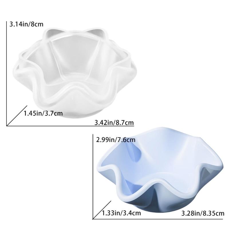 Multifuntional Silicone Mold for Candle Cups Succulent Planter Curved Edge Design Crafting Tool Home Decors Art Projects