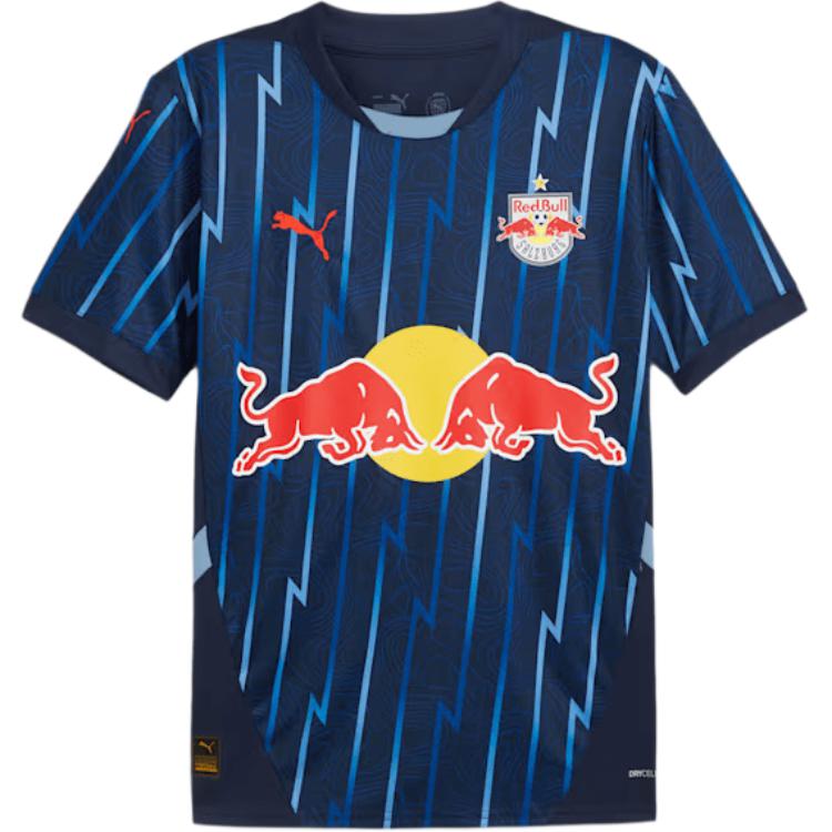 

Puma ФК Ред Булл Зальцбург Сс24 Логотип Бренда Модная Выездная Футболка с Коротким Рукавом Мужская Футбольная Футболка Синяя 776437-03 L