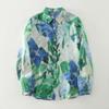 New Floral Print Autumn Blouse Plus Size Women Tops Long Sleeve Casual Loose Cotton Tees Shirts