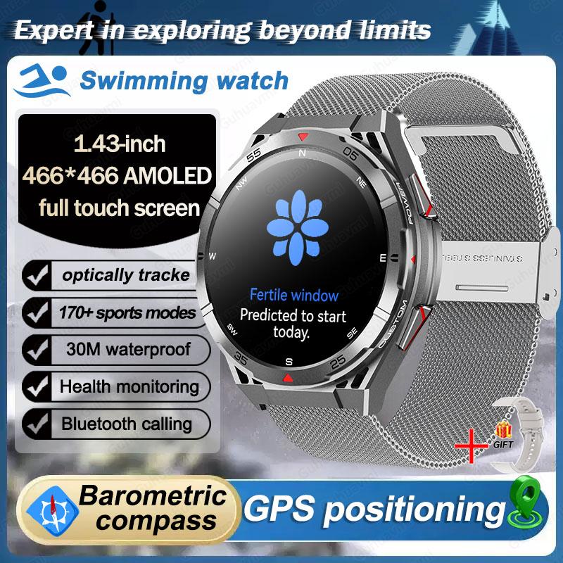 2025 Nou Ceas Smart GPS Bărbați Apel Bluetooth 100+ Sport GPS Urmărire Ceasuri Asistent Vocal Impermeabil Ceas Inteligent Pentru Android IOS