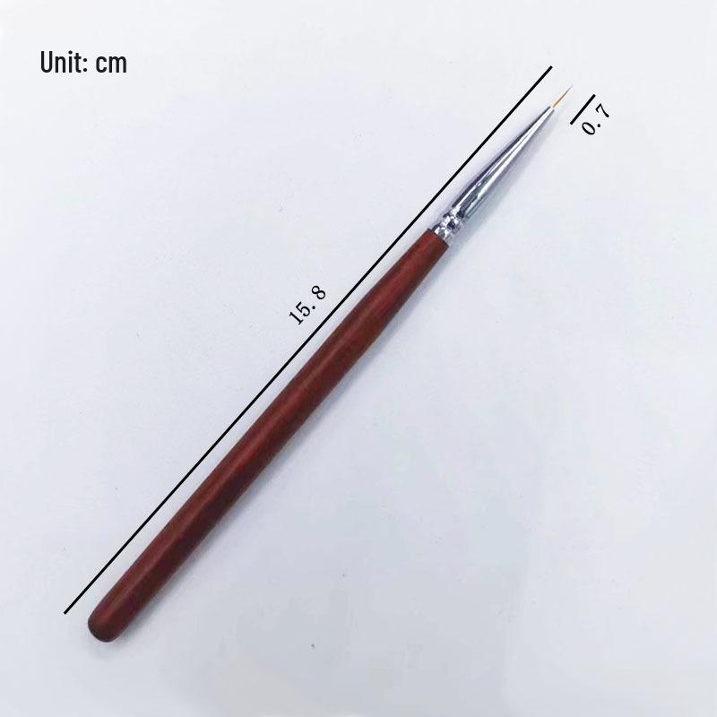 Wooden Nail Art Pen Set: Line Drawing, Petal, Phototherapy, Sweeping Brush, Painting, Flower, Crystal, Crescent, French Ombre.