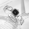 GEDI Luxury Woman Watches Skeleton Bracelet Type Elegant Square Small Dial Quartz Watch Ladies Quartz Watch Gifts