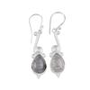 925 Sterling Silver black rutile Gemstone Artisan jewelry Earrings 2.10"For Wife EE-37-22