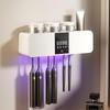 Wall-Mounted Smart Toothbrush Sterilizer with UV Air-Drying and Holder