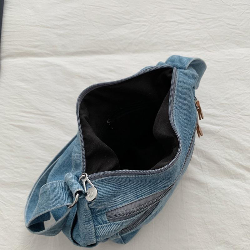 Borsa in Denim da Donna a Spalla per Pendolari Borsa a Tracolla di Grande Capacità