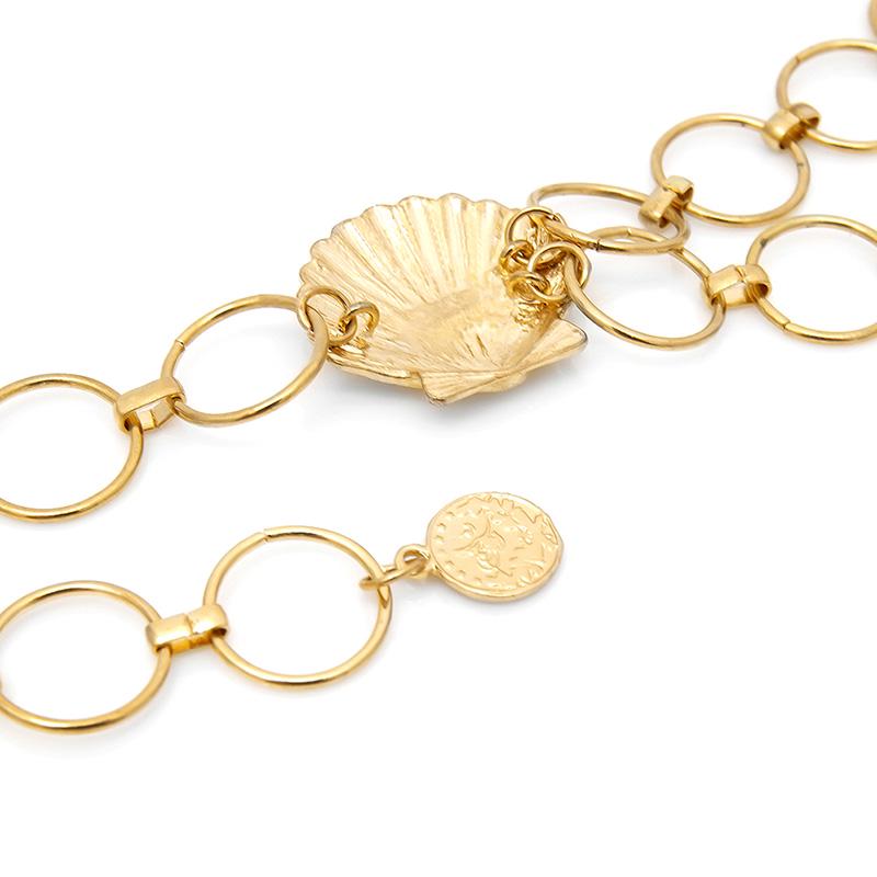 Dames Sexy Zilver Goud Meerlagig Retro Kwastjes Taille Riem Ketting Lichaams Sieraden
