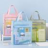 A4 Transparent Mesh Tote Bag for Middle School Exam & Art Supplies - Large Capacity Student Organizer