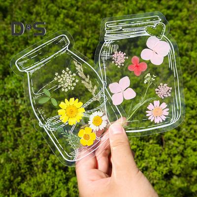 20Pcs DIY Transparent Dried Flower Bookmarks Handmade Clear Pressed Flower Bookmarks Making Kit for Women