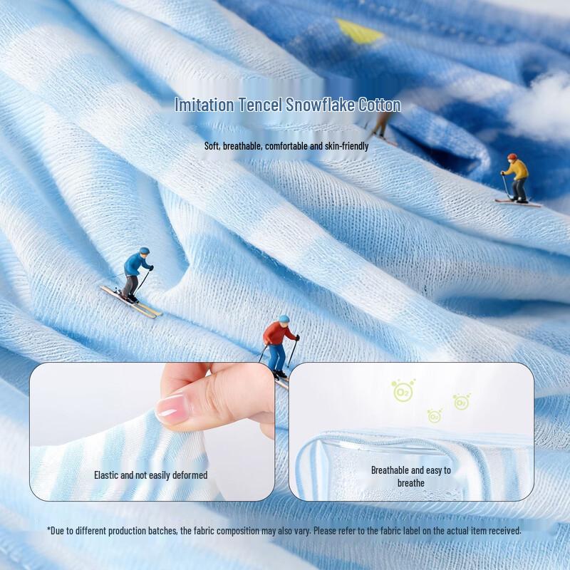 Girls' Sweet Navy Stripe Print Short Sleeve T-Shirt