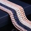 1 Strang, Natürliche Süßwasserperlen, 6-7 mm Reiskornform Perlen zur Schmuckherstellung DIY Halsketten Zubehör, Geburtstagsfeier Geschenke für Frauen, 36cm