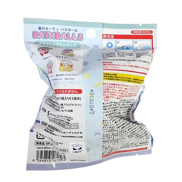 Kirby Bath Bomb Set of 6 with Foaming 5 Bath Balls with Scented Bath Bath SK and Moms Will Love Bonus Toothpaste Net. Mascots, Additives, Carbonated,