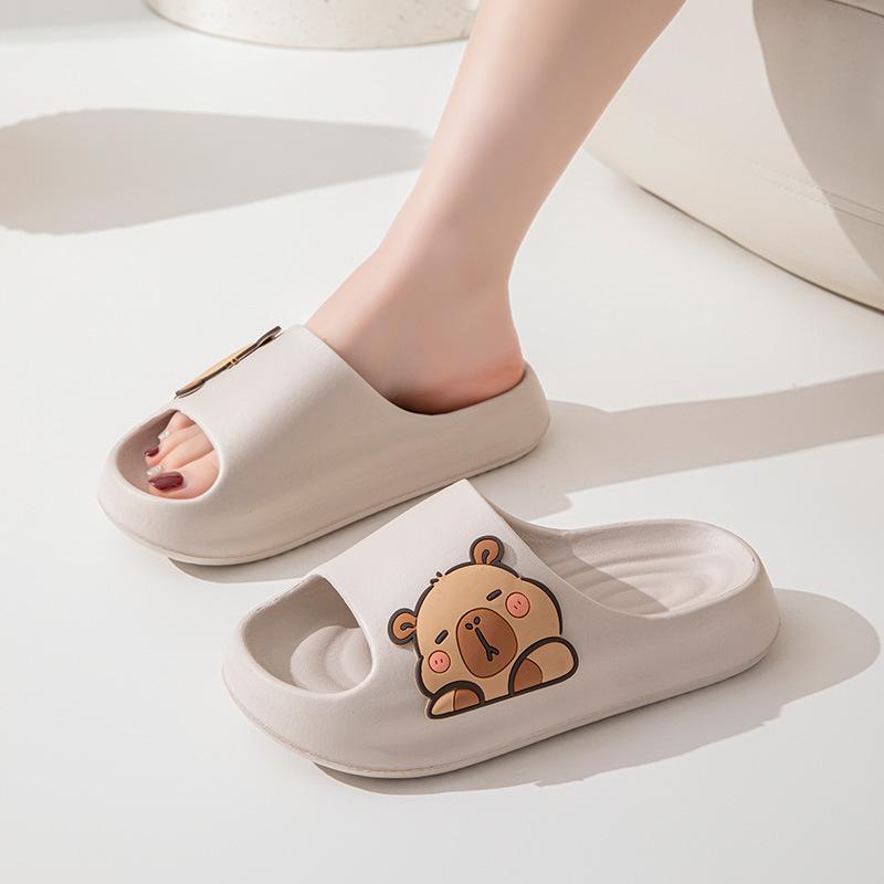 Fashion Women's Slippers Capybara Fashion Soft EVA Slippers Cute Comfortable Casual Shoes Non-Slip Beach Shoes Platform Bathroom Sandals