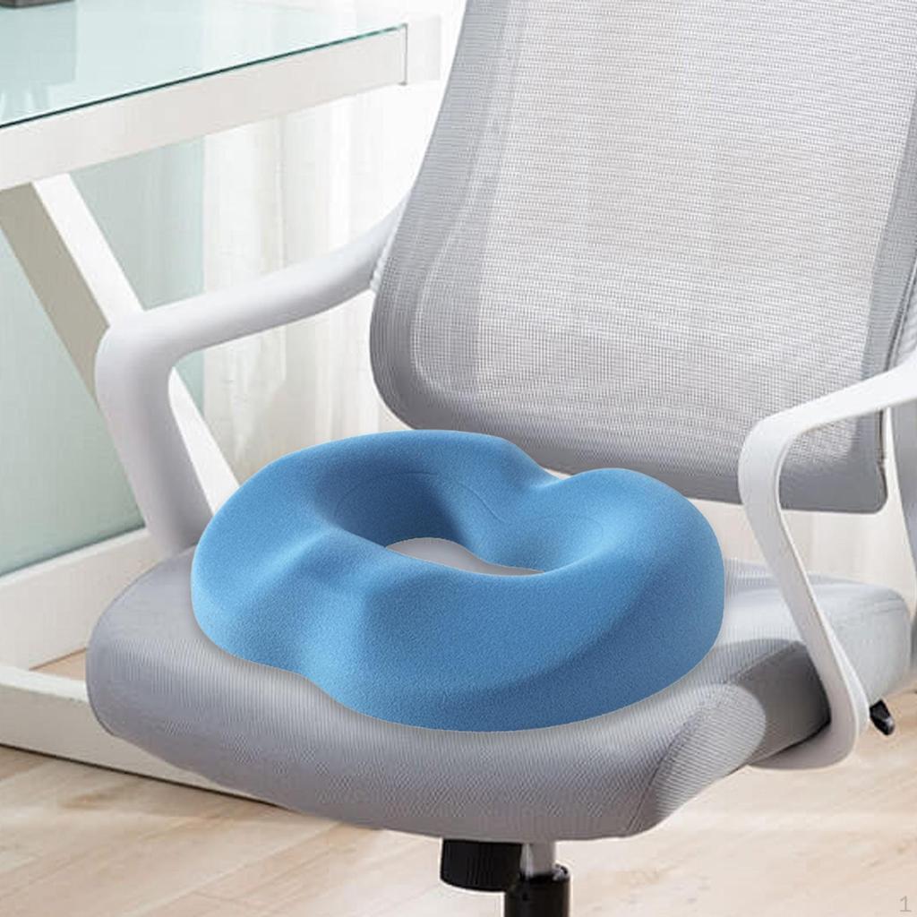 Coccyx Donut Cushion for Comfort in Office And Vehicle, Memory Foam Chair Pad