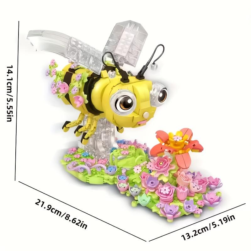 Bee And Flower Adult Building Block Set, Animal, Plant, Office, And Living Room Decorative Ornaments, Christmas, Halloween, Thanksgiving, Valentine'S