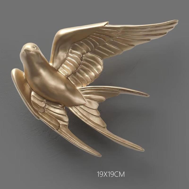 Skandynawski 3D Żywiczny Ptak Wiszący na Ścianie Dekoracja Jaskółki Elementy Akcesoria do Ściany Tła Domowego Pokoju Naklejki Ścienne Restauracja Kawiarnia