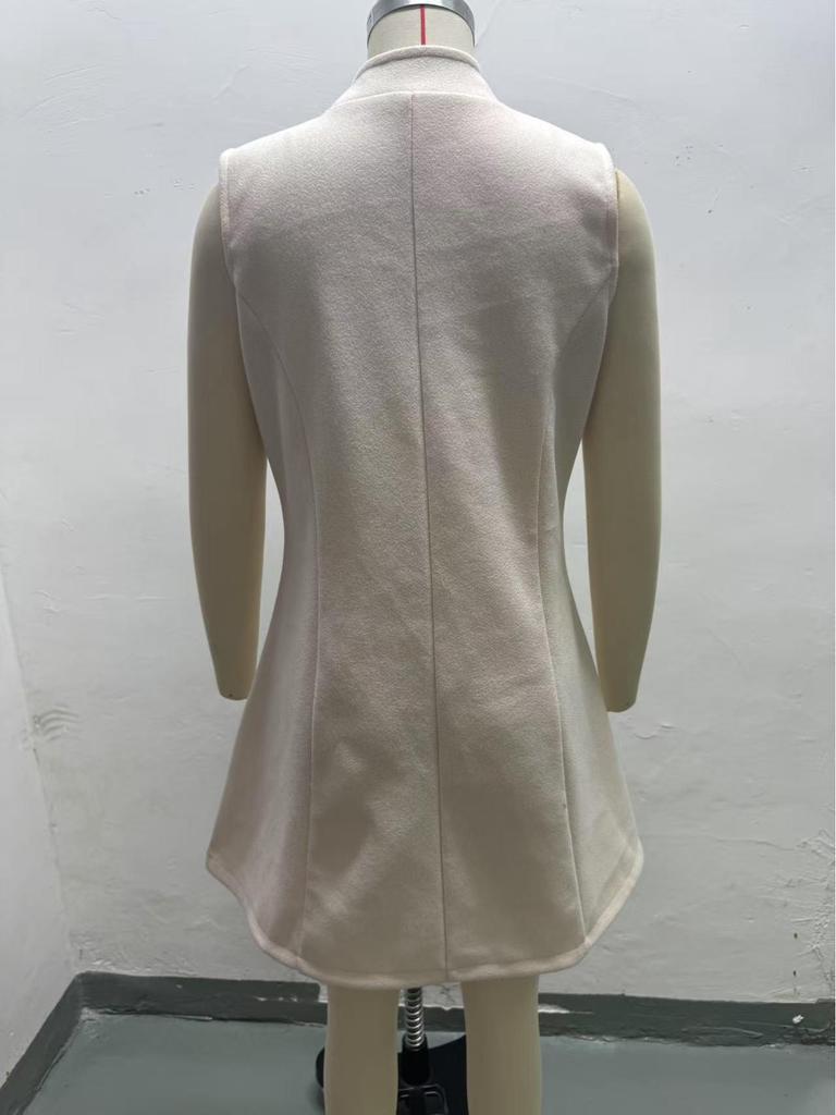 2025 Autumn/Winter Elegant Wool Sleeveless Vest for Europe and America