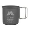 5-1PC 300ML Camping Mug Aluminium Alloy Picnic Utensils Foldable Handle Camping Water Cup Ultra-Light Outdoor Kitchen Equipment