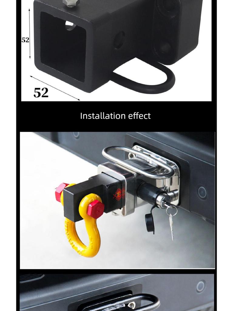 Compatible Tow Hitch & Rear Tow Hook for Land Cruiser, LX570, Tank 300, and LC200.