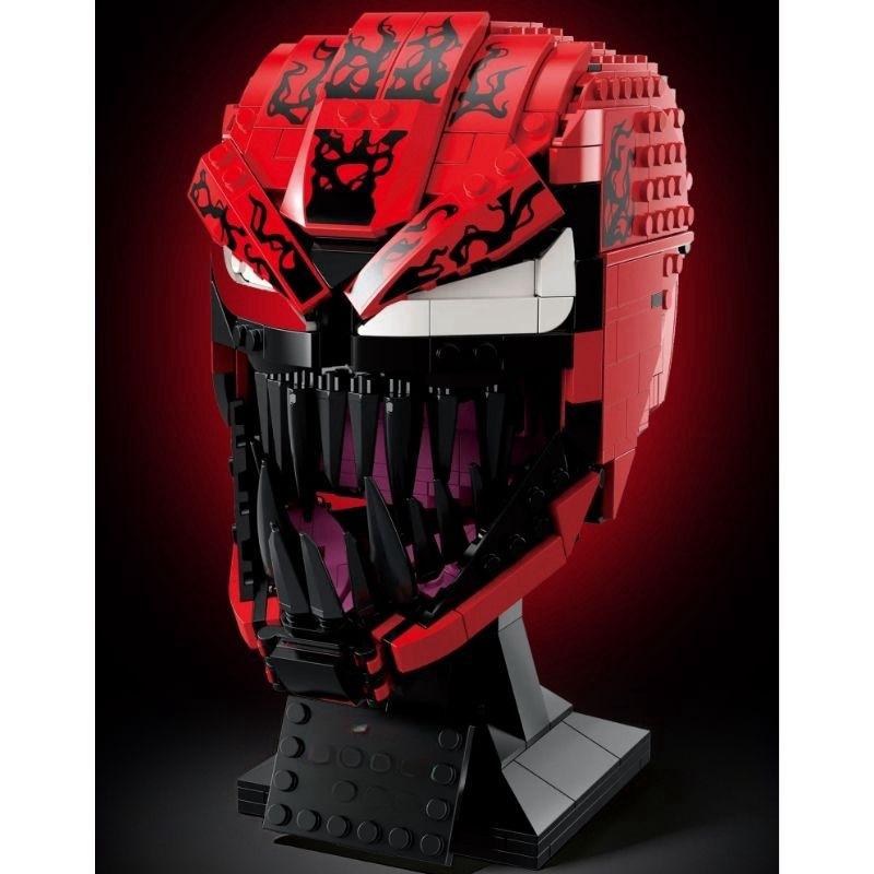 Avengers Carnage Mask Building Blocks, Marvel Superhero Helmet Model, Small Bricks Kids Toy