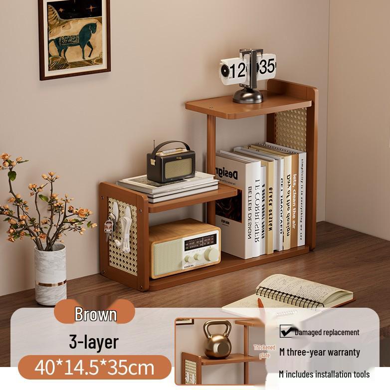 Ancient Style Multi-layer Desktop Bookshelf & Storage Rack