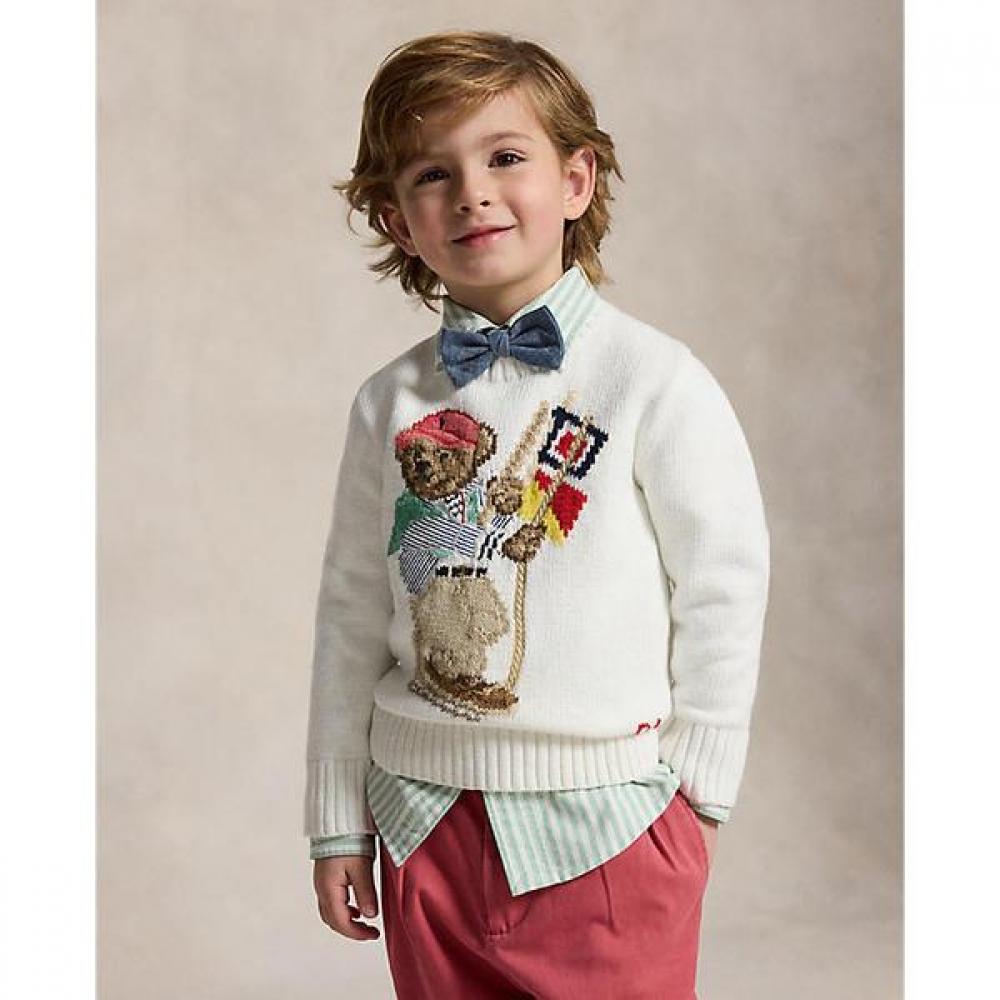 Polo Ralph Lauren Boys Polo Bear Cotton Sweater 2 7 Years Cwposweb6820714100 2