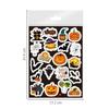 160PCS 8 Sheets Cartoon Spider Pumpkin Halloween Stickers Ghost Bat Vinyl Holographic Stickers Self-adhesive Multicolor