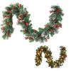 69ft Christmas Xmas Mantle Fireplace Arch Garland With Lights Operated Battery