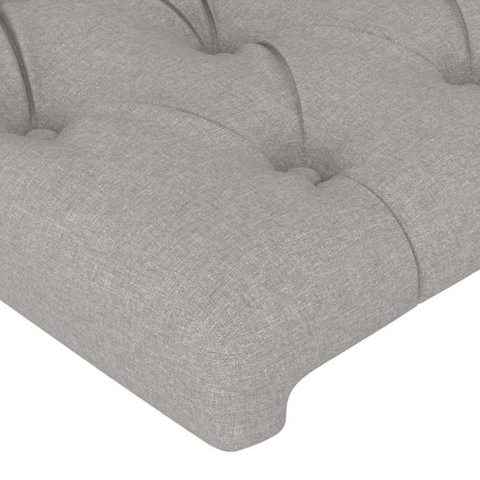 Tête de lit - Maison Exclusive - Gris clair - 200 x 7 x 118/128 cm - Hauteur réglable