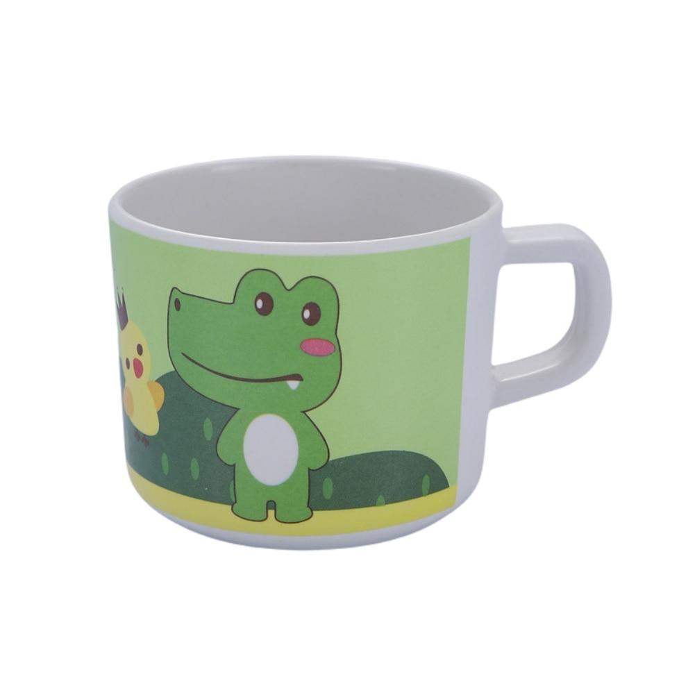 Bambusfaser Kinder Wasserbecher Milchbecher mit Deckel Cartoon süß