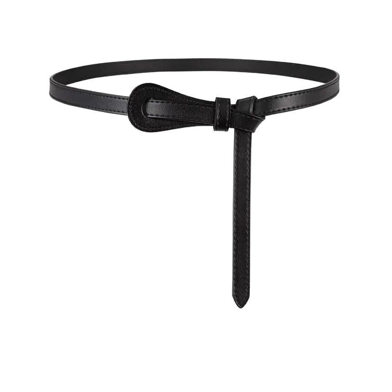 Damski Uniwersalny Wąski Pasek z Węzłem - Modny Dodatek Wyszczuplający Talia