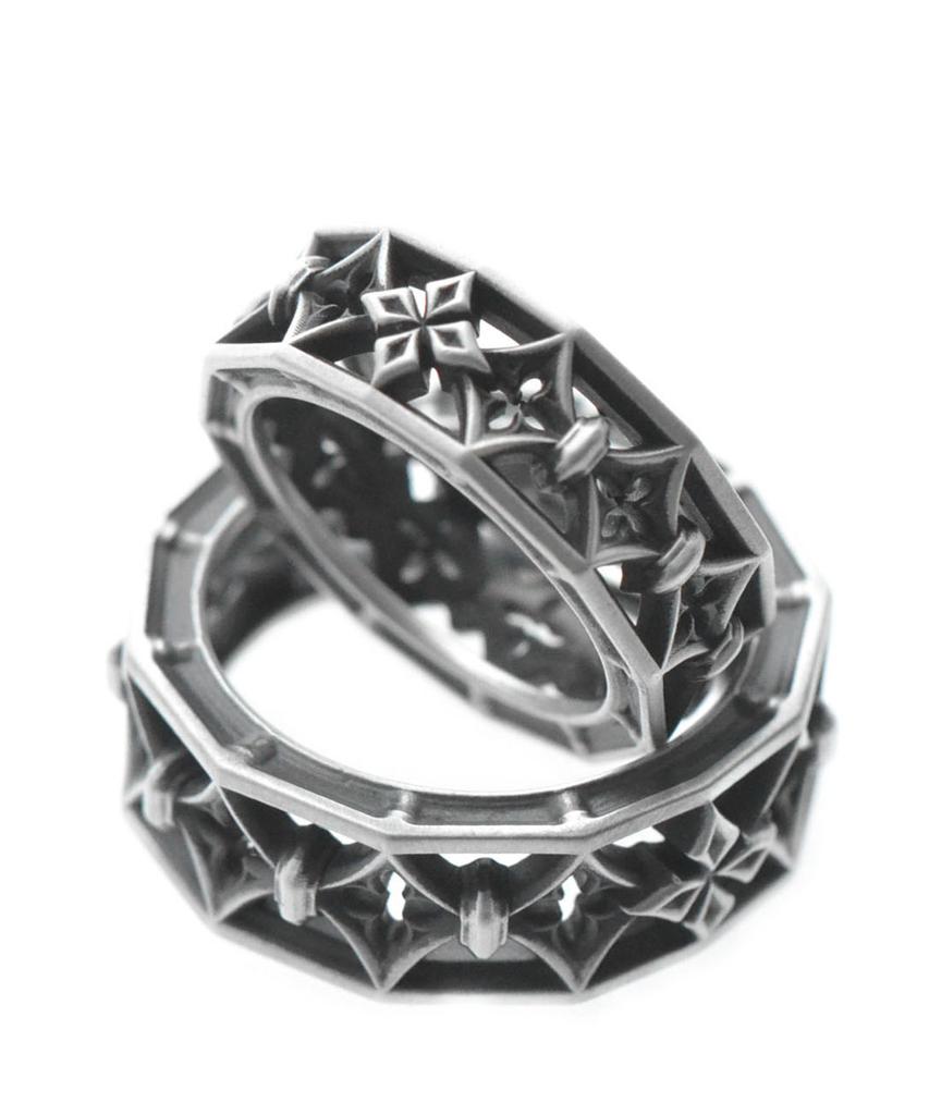 Vivus Ventana Bold Antique Silver Ring