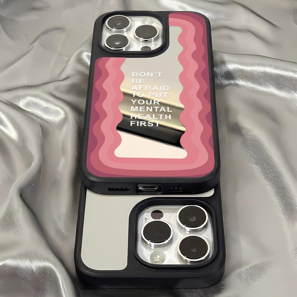 Mirror Phone Case for iPhone 15 11 13 14 for 15 16 Pro Max 12 13 16 Pro Cloud Flower and Animal Cute Style Phone Case