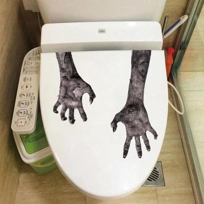 Creative Ghost Hand Zombie Halloween Wall Sticker Horror Glass Window Living Room Bedroom Wall Sticker Accessory Halloween Decor